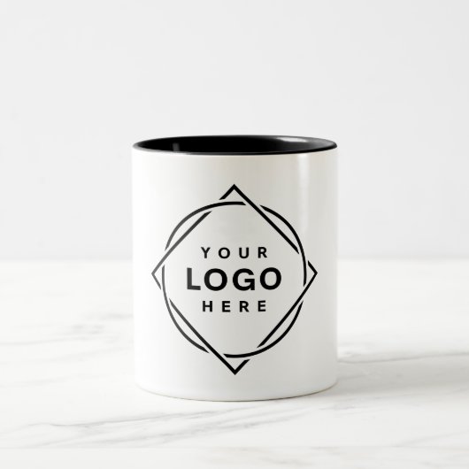 Tasse 2 Couleurs Code QR noir élégant et élégant (Centre)