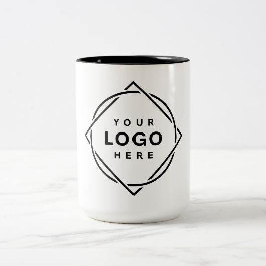 Tasse 2 Couleurs Code QR noir élégant et élégant (Centre)