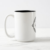Tasse 2 Couleurs Code QR noir élégant et élégant (Gauche)