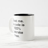 Tasse 2 Couleurs Code sans erreur (Devant gauche)