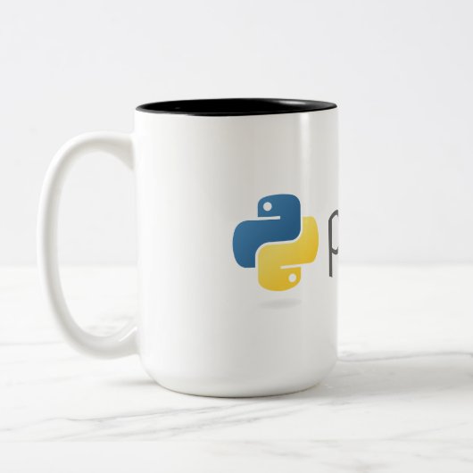 Tasse 2 Couleurs Codeur ordonné de python (Gauche)