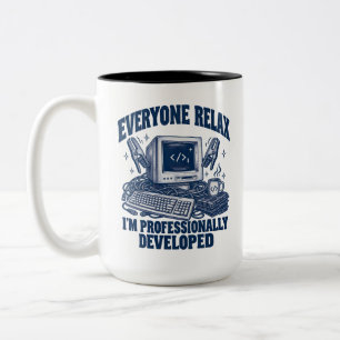 Tasse 2 Couleurs Codeur Tout le monde se détend Je suis développé p