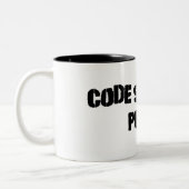 Tasse 2 Couleurs Codez lancer le punk (Gauche)