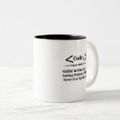 Tasse 2 Couleurs Coding Coder Programmeur Coding (Devant droit)