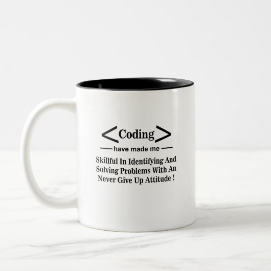 Tasse 2 Couleurs Coding Coder Programmeur Coding (Gauche)