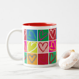 Tasse 2 Couleurs Coeur