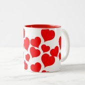 Tasse 2 Couleurs Coeur à deux tons (Devant droit)