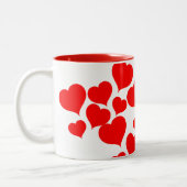 Tasse 2 Couleurs Coeur à deux tons (Gauche)