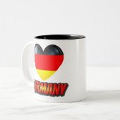 Tasse 2 Couleurs Coeur Allemagne (Devant gauche)