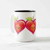 Tasse 2 Couleurs Coeur Apple (Devant gauche)