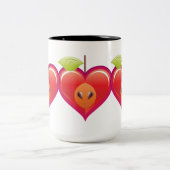 Tasse 2 Couleurs Coeur Apple (Centre)