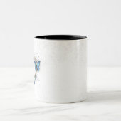 Tasse 2 Couleurs Coeur bijoux avec papillons Morpho (Centre)