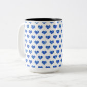 Tasse 2 Couleurs Coeur bleu (Devant gauche)