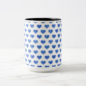Tasse 2 Couleurs Coeur bleu (Centre)