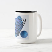 Tasse 2 Couleurs Coeur bleu (Devant droit)