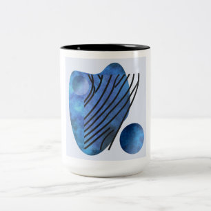 Tasse 2 Couleurs Coeur bleu