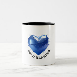 Tasse 2 Couleurs Cœur bleu entouré de fil barbelé - Maintiens le cœ