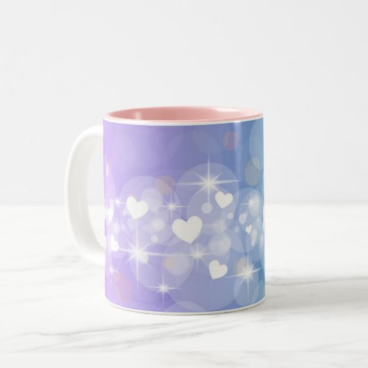 Tasse 2 Couleurs Coeur clair (Devant gauche)