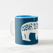 Tasse 2 Couleurs Coeur d'Alene Idaho Bear (Devant gauche)