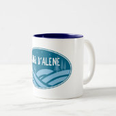 Tasse 2 Couleurs Coeur d'Alene Idaho Outdoors (Devant droit)