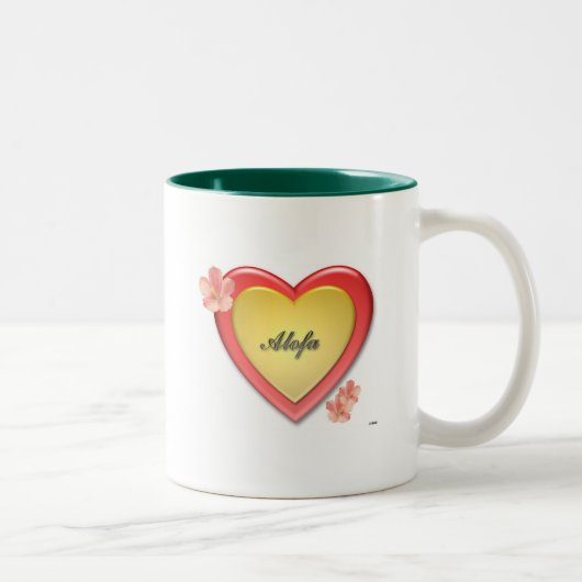 Tasse 2 Couleurs Coeur d'Alofa Samoa w/Gold (Droit)