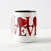 Tasse 2 Couleurs Coeur d'amour (Devant gauche)