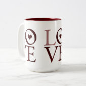 Tasse 2 Couleurs Coeur d'amour (Devant gauche)