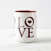 Tasse 2 Couleurs Coeur d'amour (Centre)