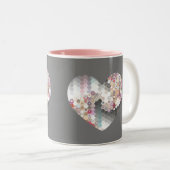 Tasse 2 Couleurs Coeur d'amour moderne (Devant droit)