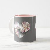 Tasse 2 Couleurs Coeur d'amour moderne (Devant gauche)