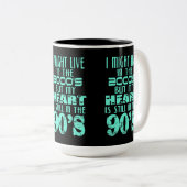 Tasse 2 Couleurs Coeur dans les années 90 (Devant droit)