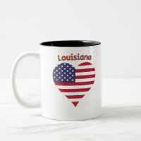 Cœur de drapeau américain de Louisiane