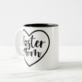 Tasse 2 Couleurs Coeur de Foster Dog Mom (Devant gauche)