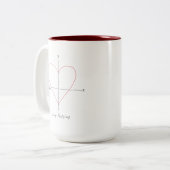 Tasse 2 Couleurs Coeur de haches (Devant gauche)