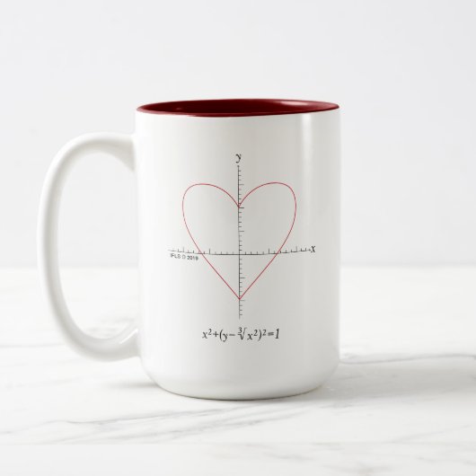 Tasse 2 Couleurs Coeur de haches (Gauche)