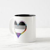 Tasse 2 Couleurs Coeur de la Fierté d'As (Devant gauche)