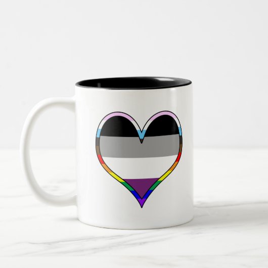 Tasse 2 Couleurs Coeur de la Fierté d'As (Gauche)