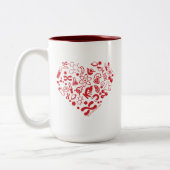 Tasse 2 Couleurs Coeur de l'espace et de la Science (Gauche)