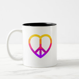 Tasse 2 Couleurs Coeur de paix