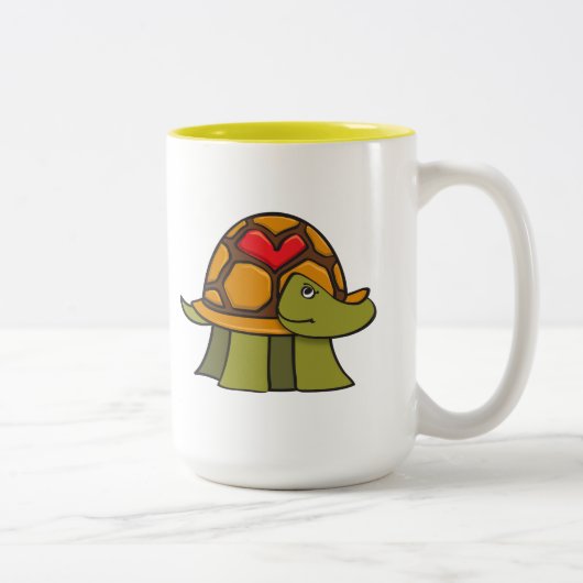Tasse 2 Couleurs Coeur de Shell de tortue (Droit)
