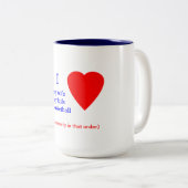 Tasse 2 Couleurs Coeur du basket-ball I mon épouse (Devant droit)