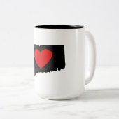 Tasse 2 Couleurs Coeur du Connecticut (Devant droit)