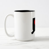 Tasse 2 Couleurs Coeur du Connecticut (Gauche)