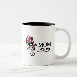 Tasse 2 Couleurs Coeur gothique Nouveau maman Tshirts et cadeaux