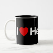 Tasse 2 Couleurs Coeur I helvetica (Gauche)