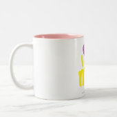 Tasse 2 Couleurs Coeur I je pourpre/jaune (Gauche)