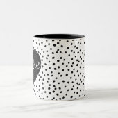 Tasse 2 Couleurs Coeur immense - Points dalmatiens (Centre)