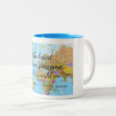 Tasse 2 Couleurs Coeur, j'ai surmonté le monde. (Devant droit)