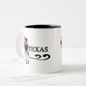 Tasse 2 Couleurs Coeur le Texas du feu (Devant gauche)