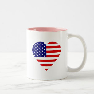 Tasse 2 Couleurs Coeur patriotique